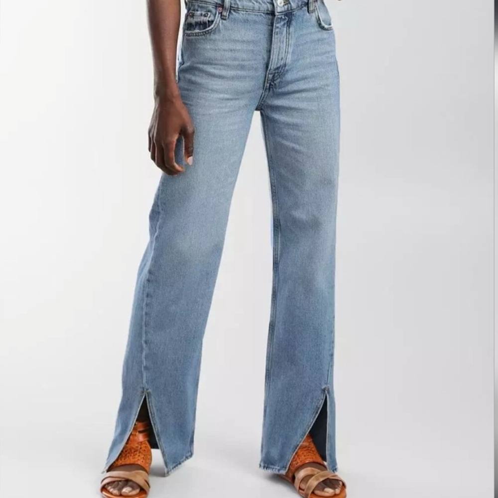 We the Free Long Line Slit Straight Jeans Size 28